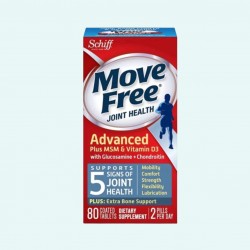 MoveFree 益節 Advanced Plus MSM +維他命D3 關節健康補充劑80粒 (藍瓶)